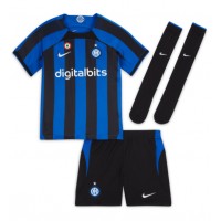 Inter Milan Romelu Lukaku #90 Fußballbekleidung Heimtrikot Kinder 2022-23 Kurzarm (+ kurze hosen)